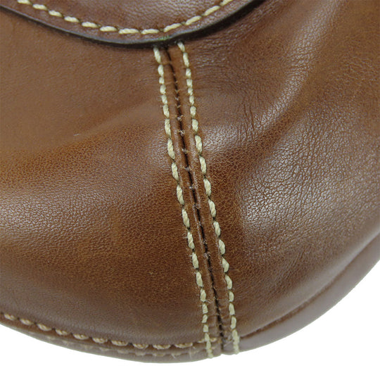 COACH Shoulder Bag 11254 leather Brown Women Used Authentic