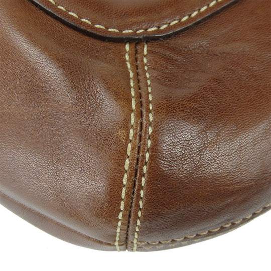 COACH Shoulder Bag 11254 leather Brown Women Used Authentic