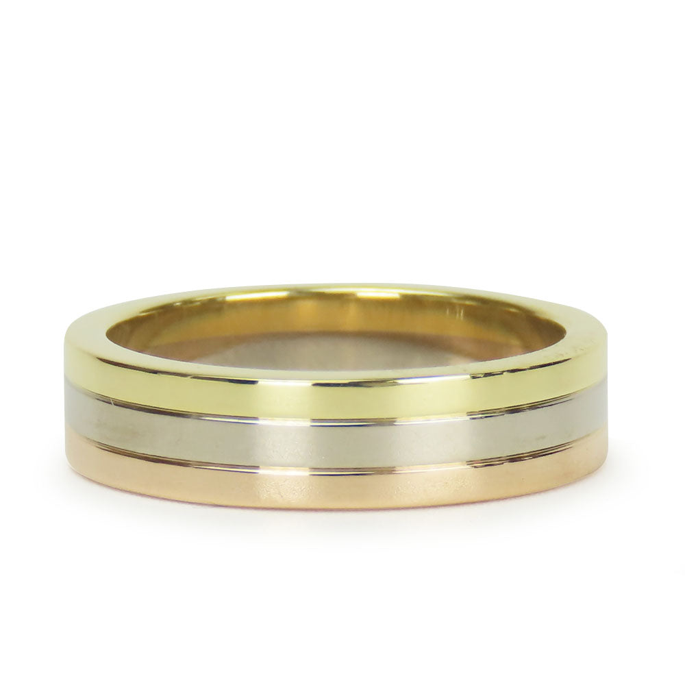 CARTIER Ring K18 Yellow Gold, K18 Pink Gold, K18WG Three color Vendome Trinity Women Used Authentic