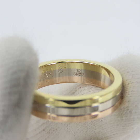 CARTIER Ring K18 Yellow Gold, K18 Pink Gold, K18WG Three color Vendome Trinity Women Used Authentic