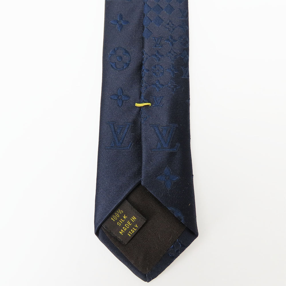 LOUIS VUITTON tie silk Navy mens Used Authentic