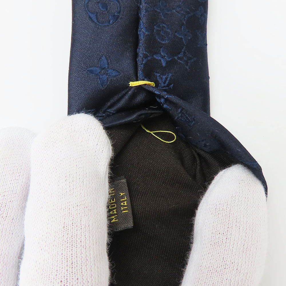 LOUIS VUITTON tie silk Navy mens Used Authentic
