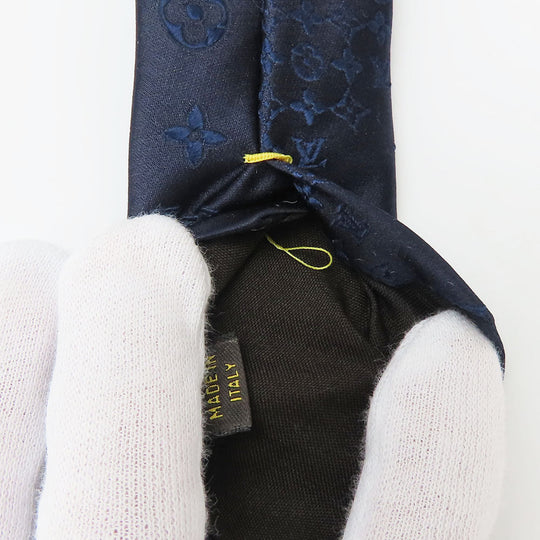 LOUIS VUITTON tie silk Navy mens Used Authentic