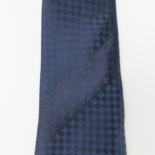LOUIS VUITTON tie silk Navy mens Used Authentic