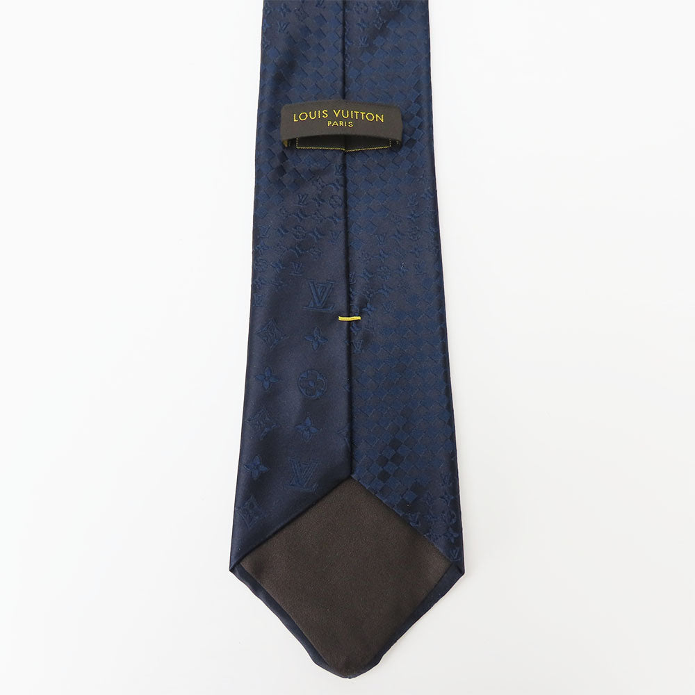 LOUIS VUITTON tie silk Navy mens Used Authentic