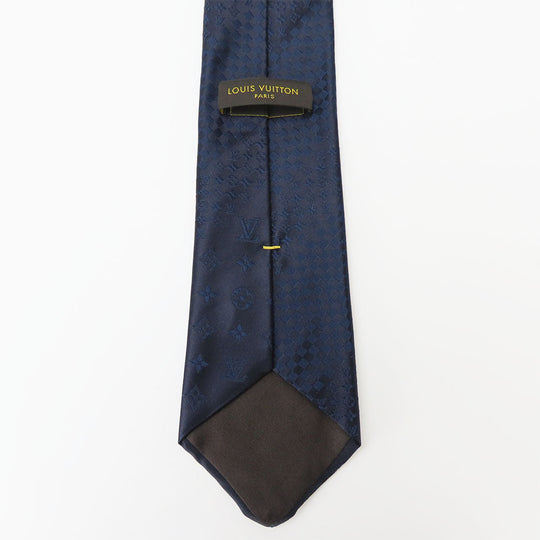 LOUIS VUITTON tie silk Navy mens Used Authentic