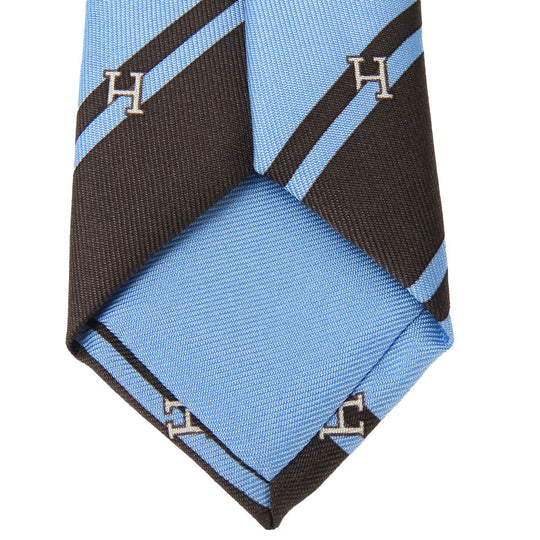 HERMES tie silk Blue type mens Used Authentic
