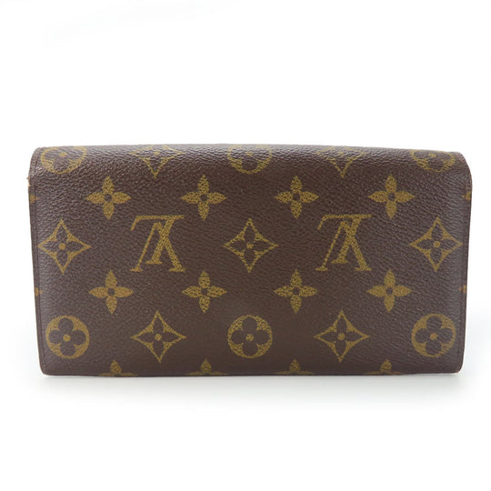 LOUIS VUITTON Long Wallet Purse M61734 Monogram Brown Portefeuille Sara Women Used Authentic