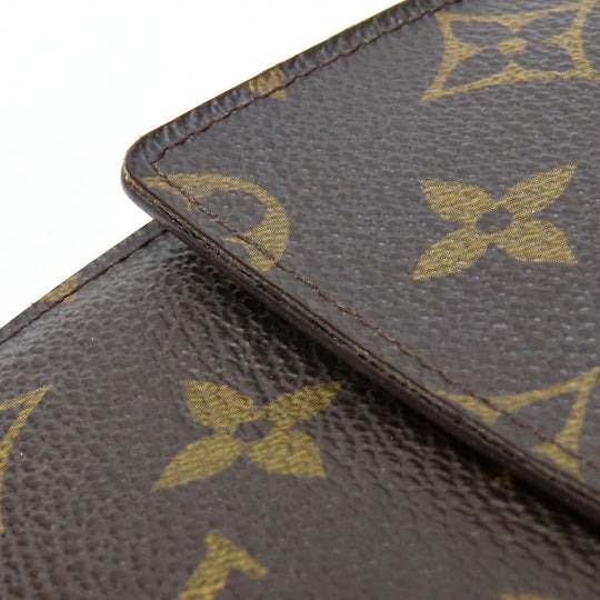 LOUIS VUITTON Long Wallet Purse M61734 Monogram Brown Portefeuille Sara Women Used Authentic