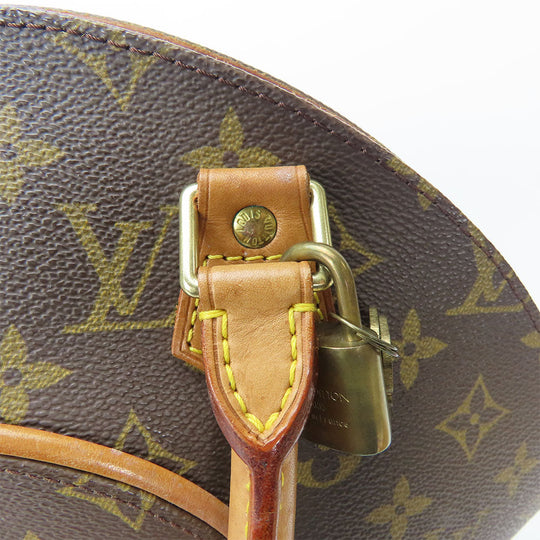 LOUIS VUITTON Handbag M51127 Monogram, Tanned Leather Brown EllipsePM Women Used Authentic