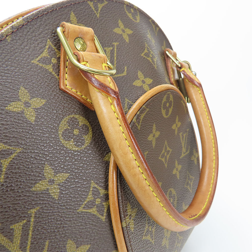 LOUIS VUITTON Handbag M51127 Monogram, Tanned Leather Brown EllipsePM Women Used Authentic