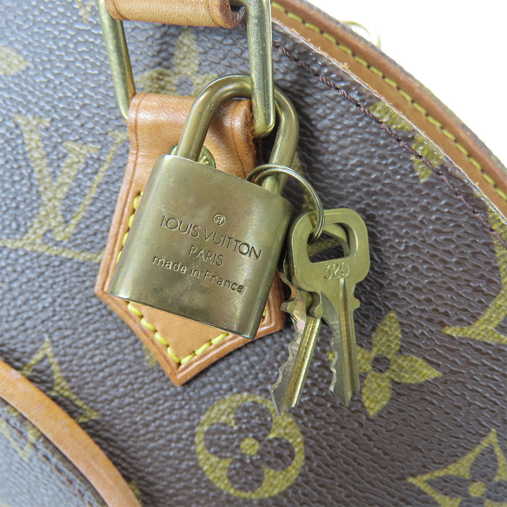 LOUIS VUITTON Handbag M51127 Monogram, Tanned Leather Brown EllipsePM Women Used Authentic