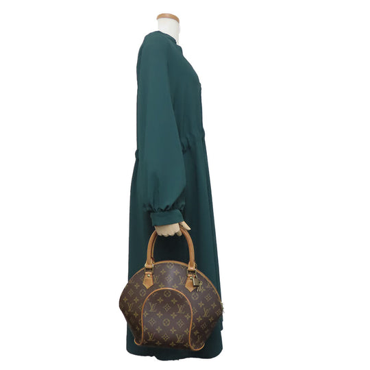 LOUIS VUITTON Handbag M51127 Monogram, Tanned Leather Brown EllipsePM Women Used Authentic