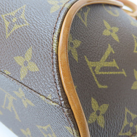LOUIS VUITTON Handbag M51127 Monogram, Tanned Leather Brown EllipsePM Women Used Authentic