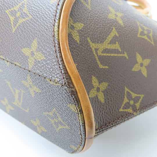 LOUIS VUITTON Handbag M51127 Monogram, Tanned Leather Brown EllipsePM Women Used Authentic