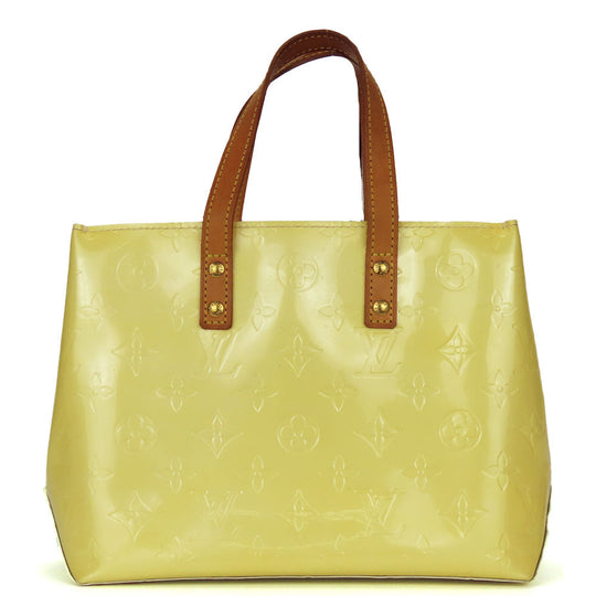 LOUIS VUITTON Handbag M91336 Monogram Vernis, tanned leather beige Lead PM Women Used Authentic