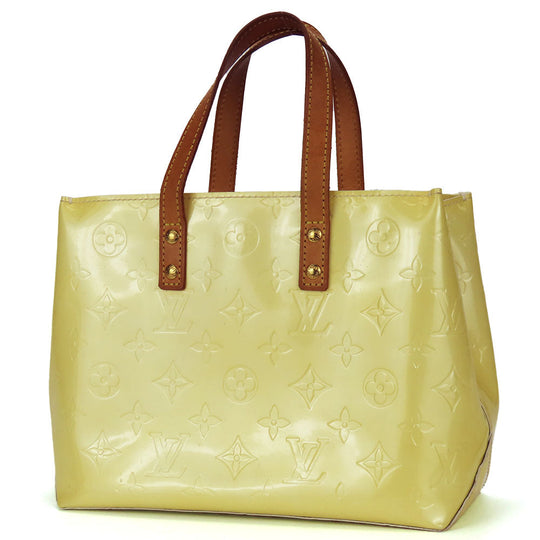 LOUIS VUITTON Handbag M91336 Monogram Vernis, tanned leather beige Lead PM Women Used Authentic