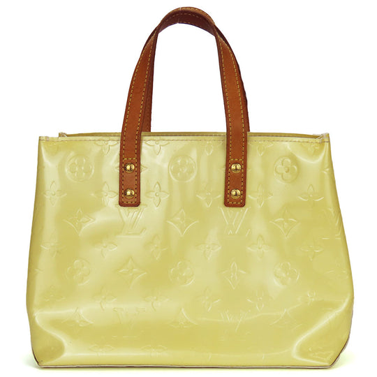 LOUIS VUITTON Handbag M91336 Monogram Vernis, tanned leather beige Lead PM Women Used Authentic