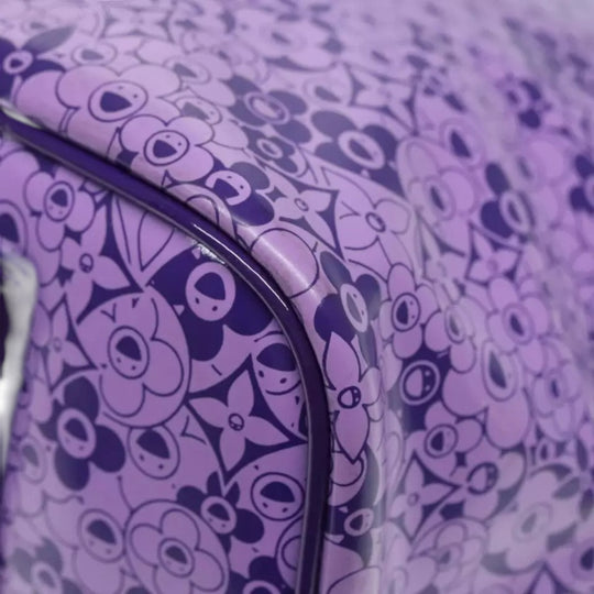 Louis Vuitton Cosmic Blossom GM Tote Bag Purple M93165 Enamel Women's Handbag