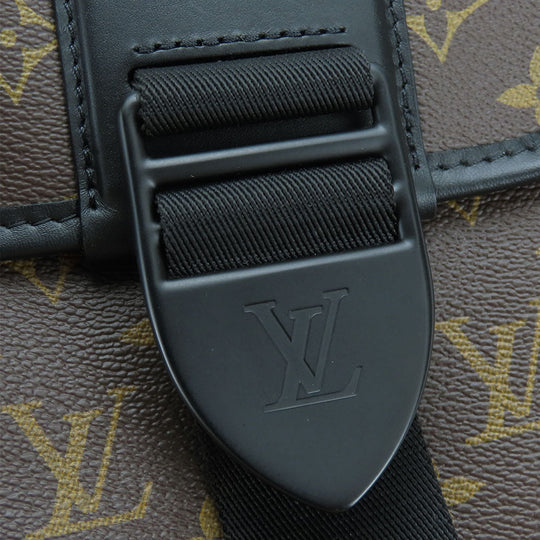 LOUIS VUITTON Shoulder Bag M46442 Monogram macacer Brown archie messenger mens Used Authentic