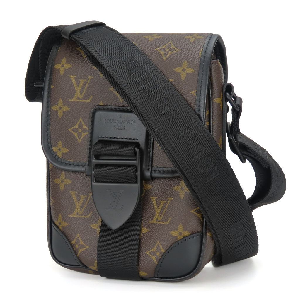 LOUIS VUITTON Shoulder Bag M46442 Monogram macacer Brown archie messenger mens Used Authentic