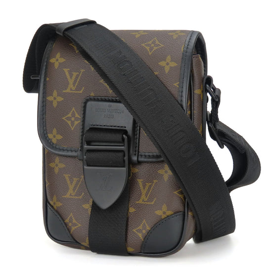 LOUIS VUITTON Shoulder Bag M46442 Monogram macacer Brown archie messenger mens Used Authentic