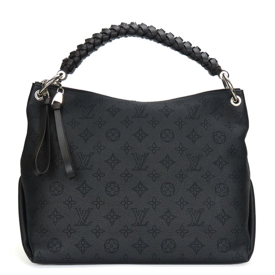LOUIS VUITTON Shoulder Bag M56073 Monogram Mahina black Beauvre Hobo Women Used Authentic