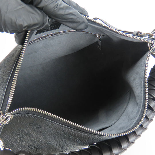 LOUIS VUITTON Shoulder Bag M56073 Monogram Mahina black Beauvre Hobo Women Used Authentic