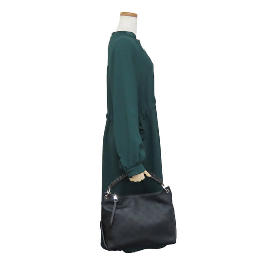 LOUIS VUITTON Shoulder Bag M56073 Monogram Mahina black Beauvre Hobo Women Used Authentic