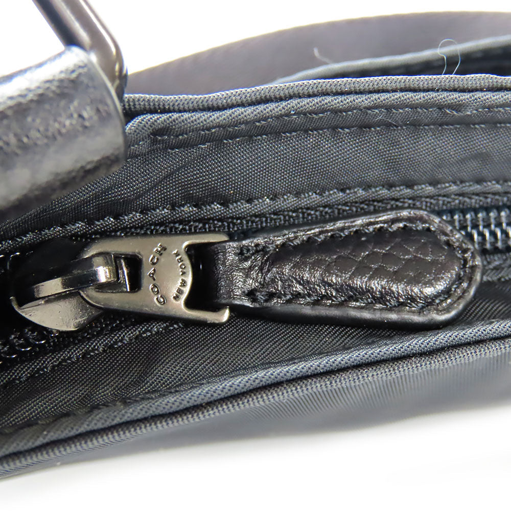 COACH Shoulder Bag F22346 Nylon black Women Used Authentic