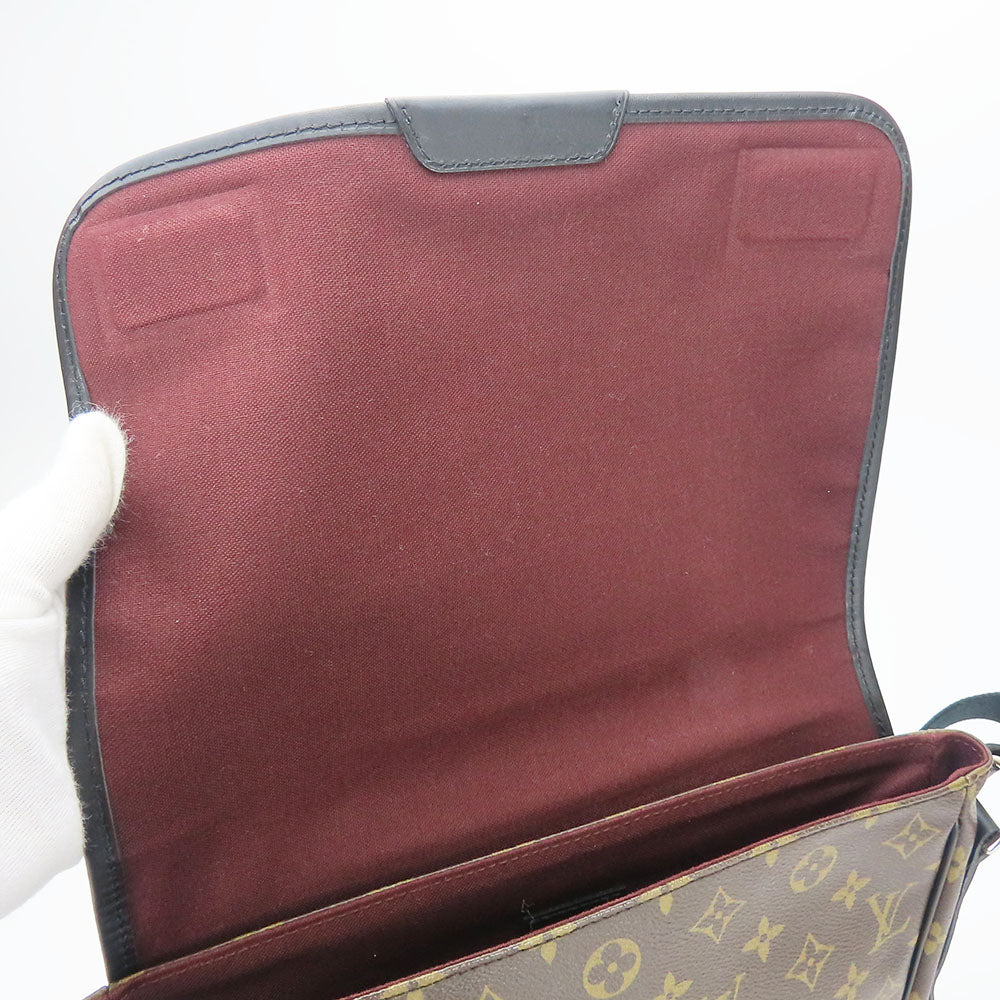 LOUIS VUITTON Shoulder Bag M56715 Monogram macacer Brown Bus MM unisex(Unisex) Used Authentic