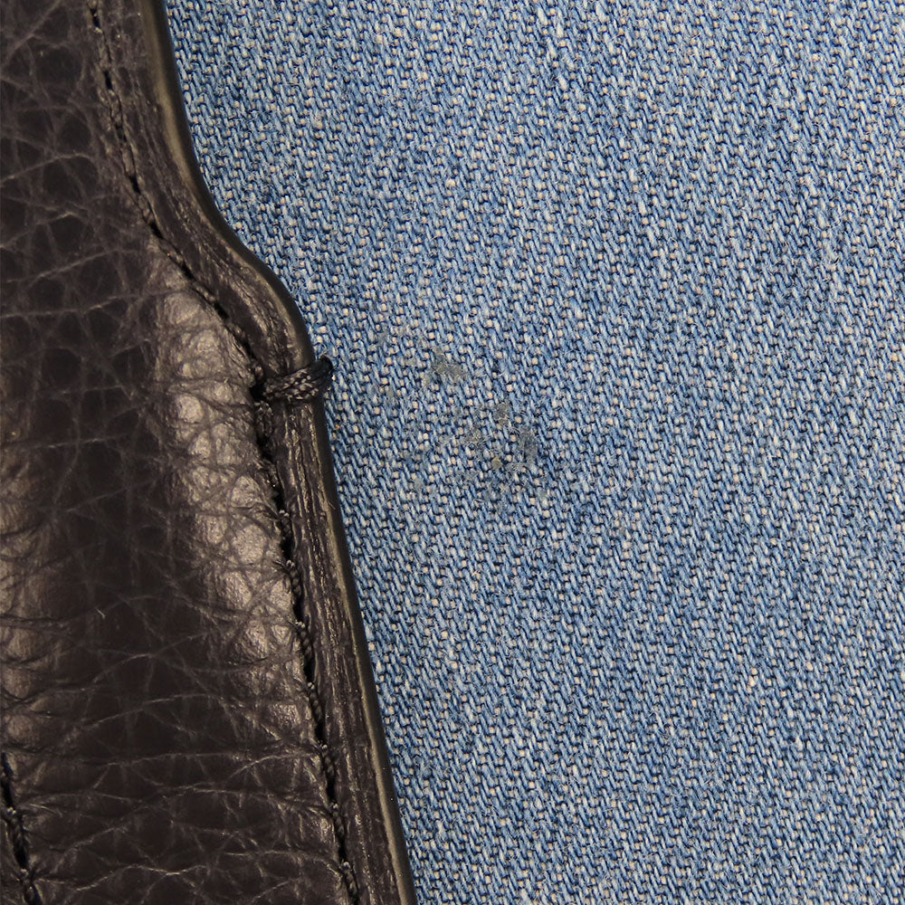 COACH Tote Bag 91140 Denim, Leather blue Women Used Authentic