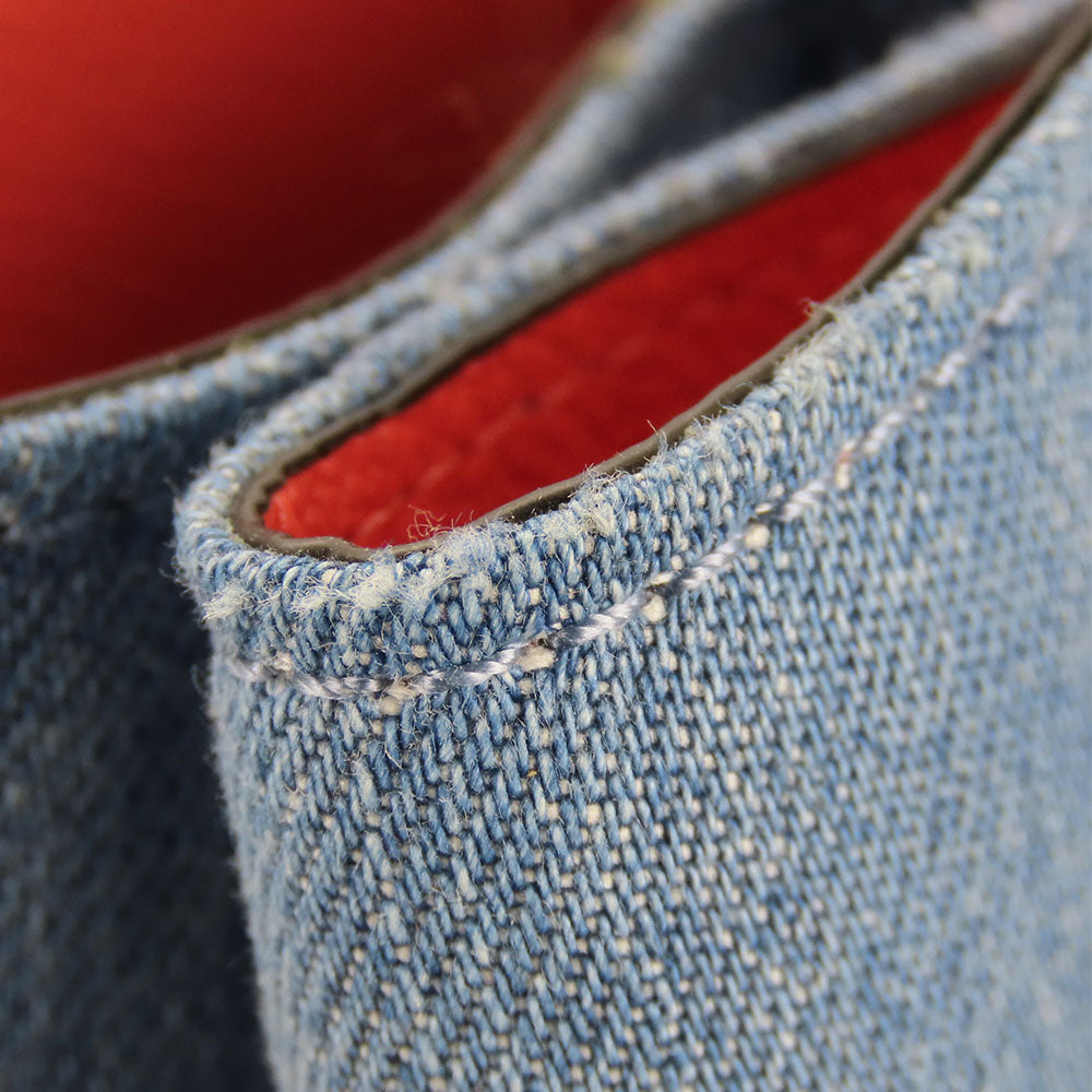 COACH Tote Bag 91140 Denim, Leather blue Women Used Authentic