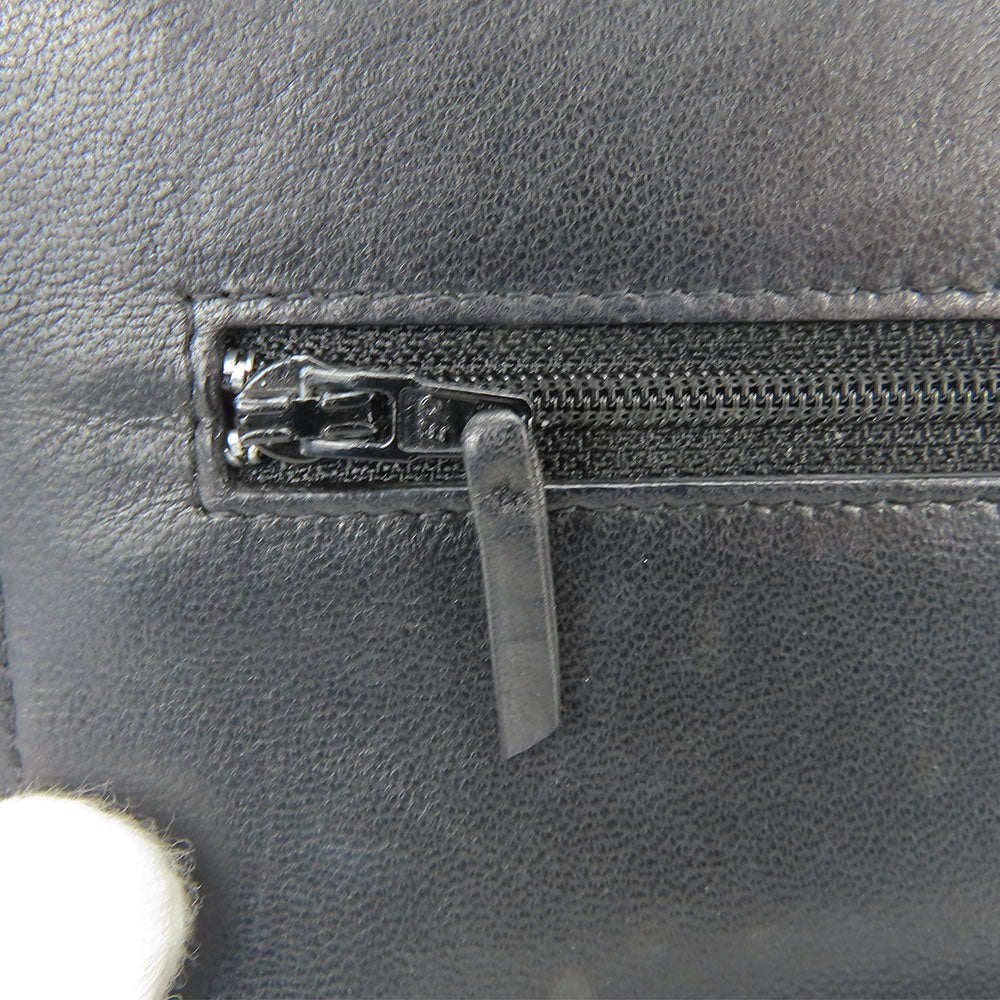 CHANEL Shoulder Bag lambskin black Matrasse Chain wallet Women Used Authentic