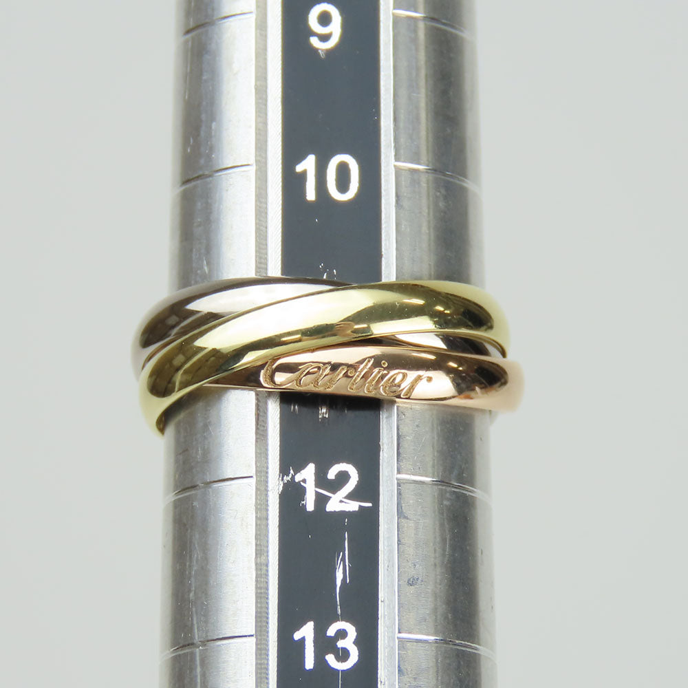CARTIER Ring K18 Yellow Gold, K18 Pink Gold, K18WG Three color Small Trinity Women 51 Used Authentic