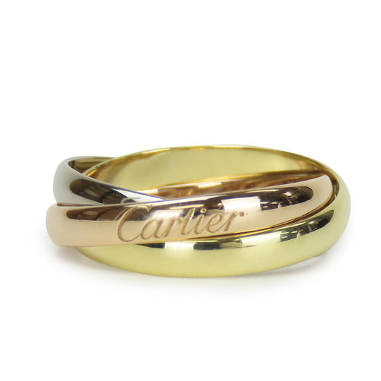 CARTIER Ring K18 Yellow Gold, K18 Pink Gold, K18WG Three color Small Trinity Women 51 Used Authentic