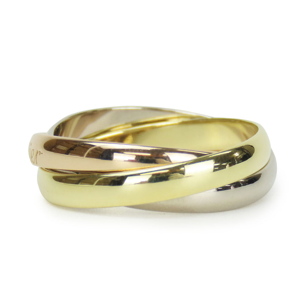 CARTIER Ring K18 Yellow Gold, K18 Pink Gold, K18WG Three color Small Trinity Women 51 Used Authentic
