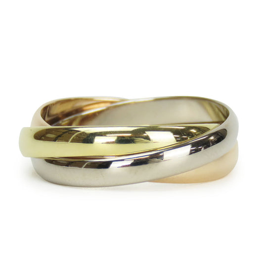 CARTIER Ring K18 Yellow Gold, K18 Pink Gold, K18WG Three color Small Trinity Women 51 Used Authentic