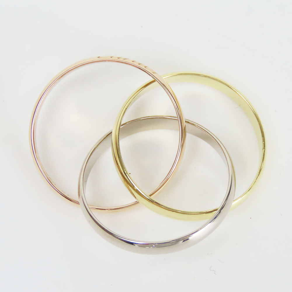 CARTIER Ring K18 Yellow Gold, K18 Pink Gold, K18WG Three color Small Trinity Women 51 Used Authentic