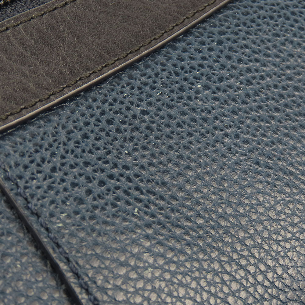 COACH Shoulder Bag F71431 leather Navy mens Used Authentic