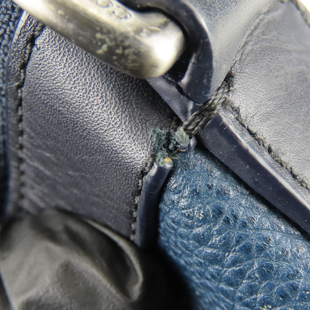 COACH Shoulder Bag F71431 leather Navy mens Used Authentic