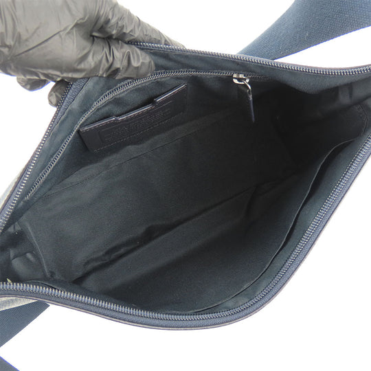 COACH Shoulder Bag F71431 leather Navy mens Used Authentic