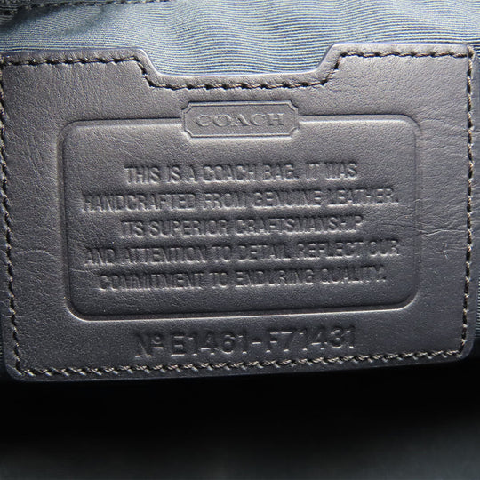 COACH Shoulder Bag F71431 leather Navy mens Used Authentic