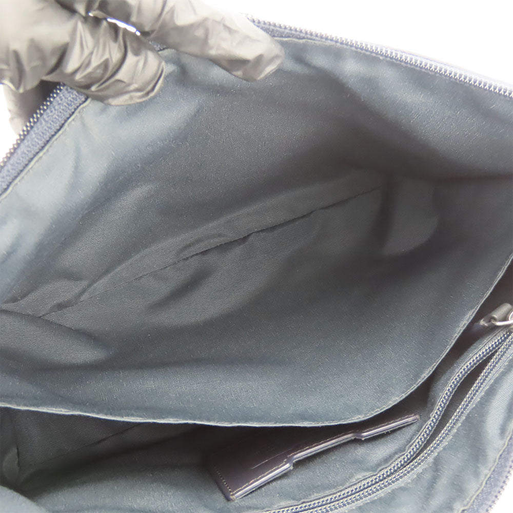 COACH Shoulder Bag F71431 leather Navy mens Used Authentic