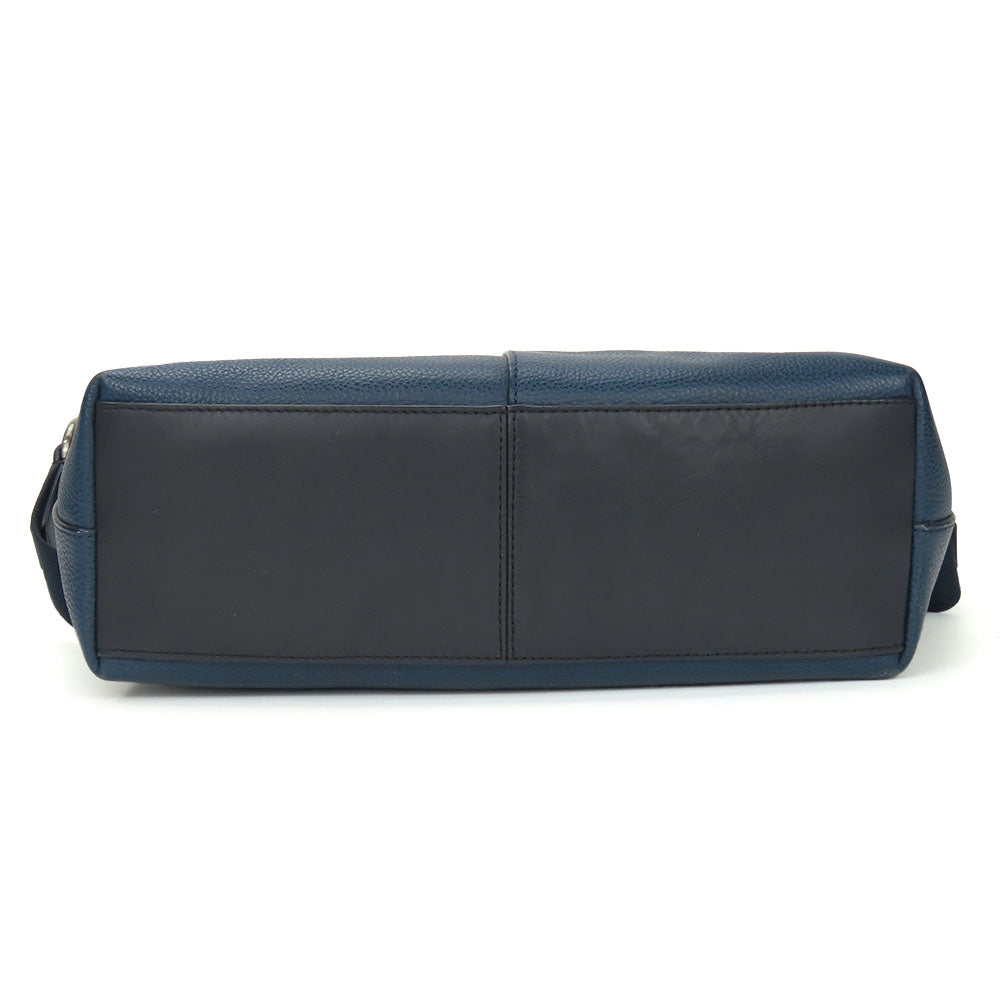 COACH Shoulder Bag F71431 leather Navy mens Used Authentic