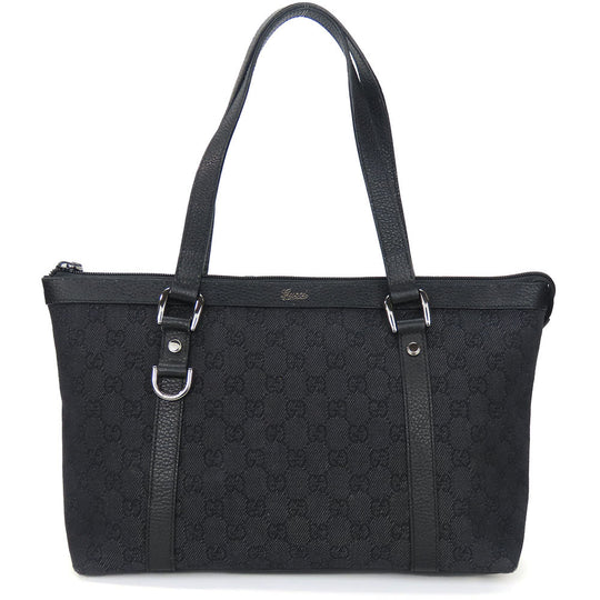 GUCCI Tote Bag 268640 GG canvas black Women Used Authentic