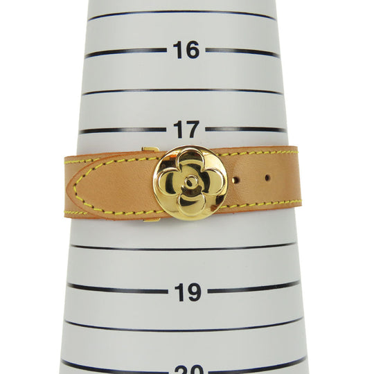 LOUIS VUITTON bracelet M64448 Tanned leather, metal beige Good Luck Bless Women Used Authentic