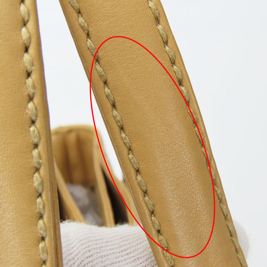 CHANEL Handbag Calfskin beige