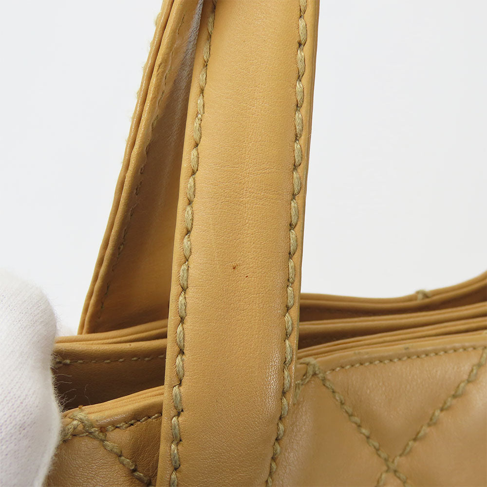 CHANEL Handbag Calfskin beige
