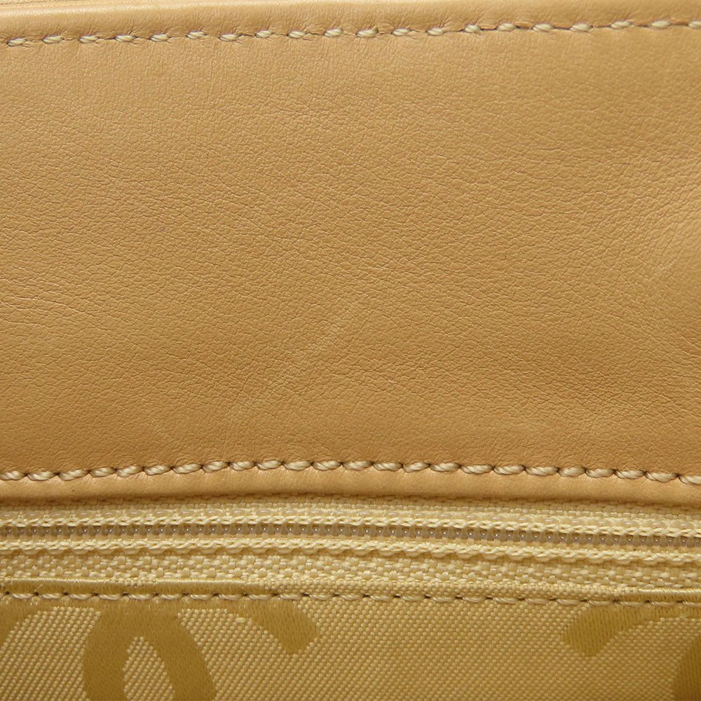CHANEL Handbag Calfskin beige